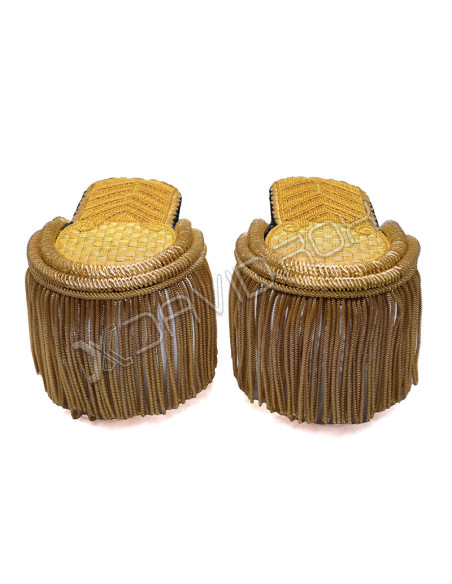 Gold Bullion Hand-Embroidered Officer Epaulettes