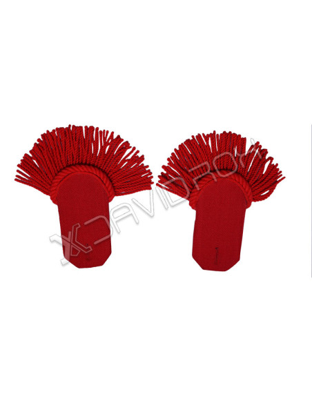 Red Wool Shoulder Epaulette Pair