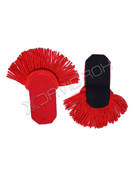 Red Wool Shoulder Epaulette Pair