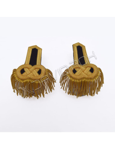 Black Gold Marching Band Shoulder Epaulettes