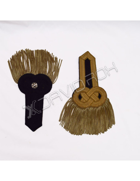 Black Gold Marching Band Shoulder Epaulettes