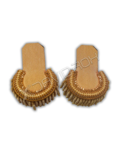 Distinguished military adornment, these epaulettes radiate opulence, t