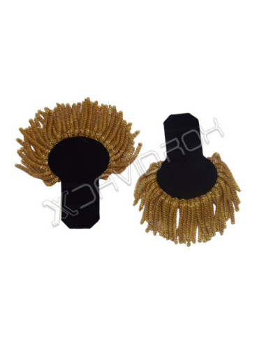 Distinguished military adornment, these epaulettes radiate opulence, t