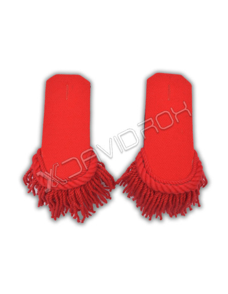 Red Wool Shoulder Wear Epaulette Pair