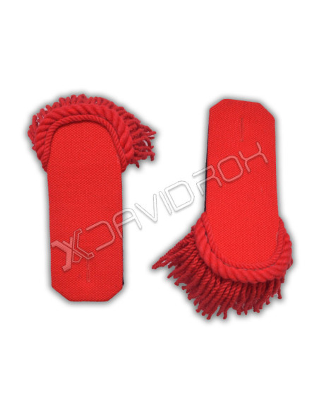 Red Wool Shoulder Wear Epaulette Pair