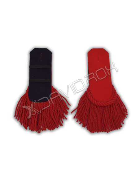 Red Wool Shoulder Wear Epaulette Pair