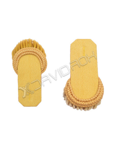 Shoulder Epaulettes with Gold Bullion Board Heavy Gold Fringe
