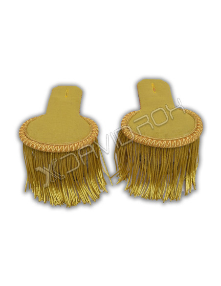 Bullion Fringe Gold Epaulette Shoulder Pair