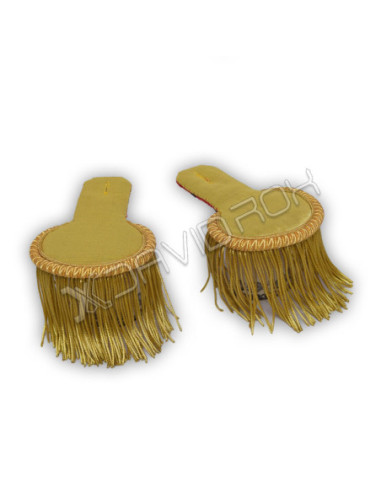 Bullion Fringe Gold Epaulette Shoulder Pair