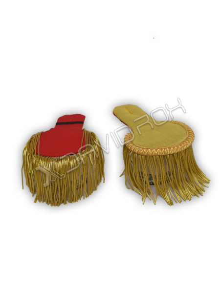 Bullion Fringe Gold Epaulette Shoulder Pair