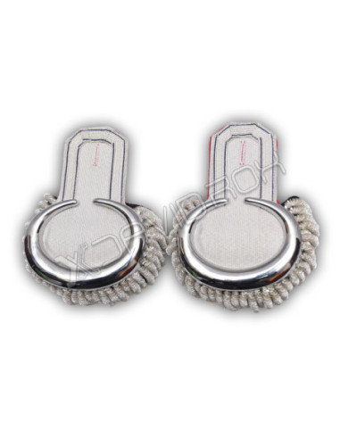 Shoulder Silver Moon Band Epaulettes