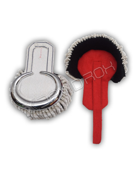 Shoulder Silver Moon Band Epaulettes