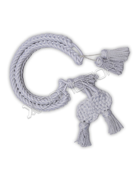 Antique French Shako White Silk Hat Cord