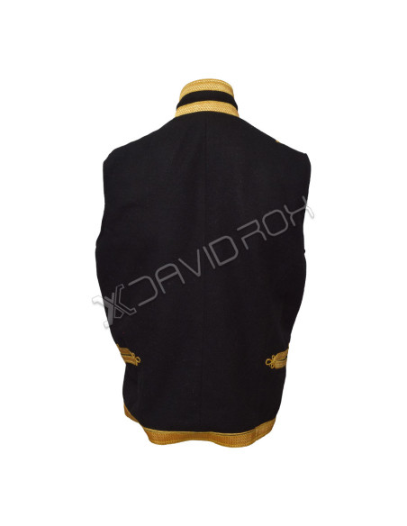 Black Dolman Gold Lace Hussar Waistcoat