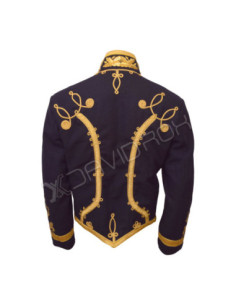 Steampunk Premium Black Wool Hussar Jacket 2