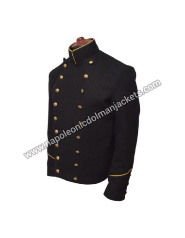 Black Wool Military Style Jacket