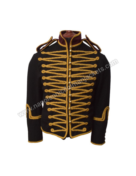 Black Hussar Twill Marching Band Jacket