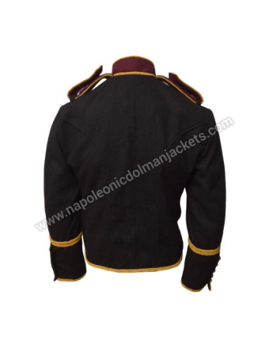 Black Hussar Twill Marching Band Jacket