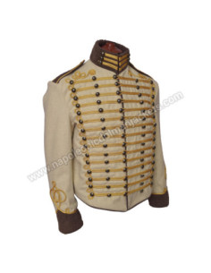 Gold Braiding Hussar Military Off White Jacket 2