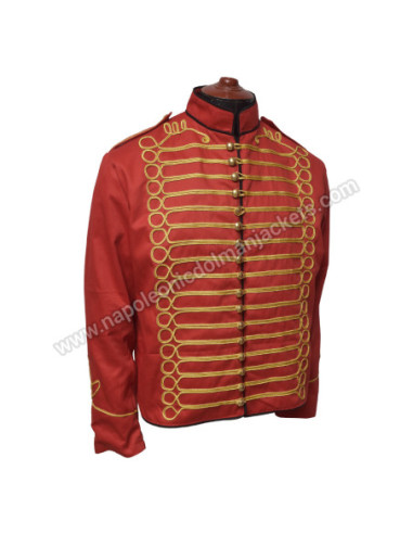 Red Drummer Parade Officer Hussar Jacket