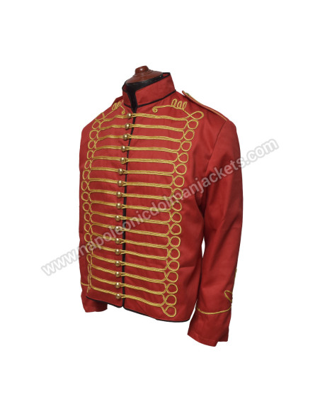 Red Drummer Parade Officer Hussar Jacket
