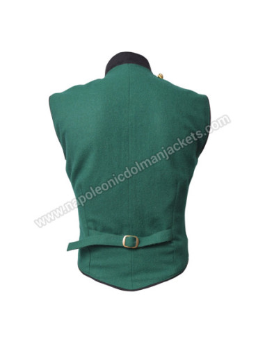 Green Steampunk Parade Hussar Military Vest