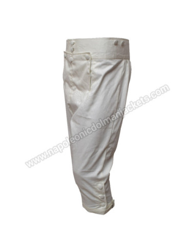 British 1803c Short Leg Off White Cotton Trouser