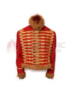Victorian Antique Red Hussar Military Uniform
