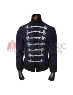 Women Shearling Band Officer Hussar Jacket