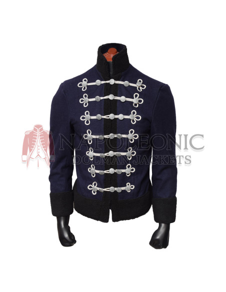 Women Shearling Band Officer Hussar Jacket