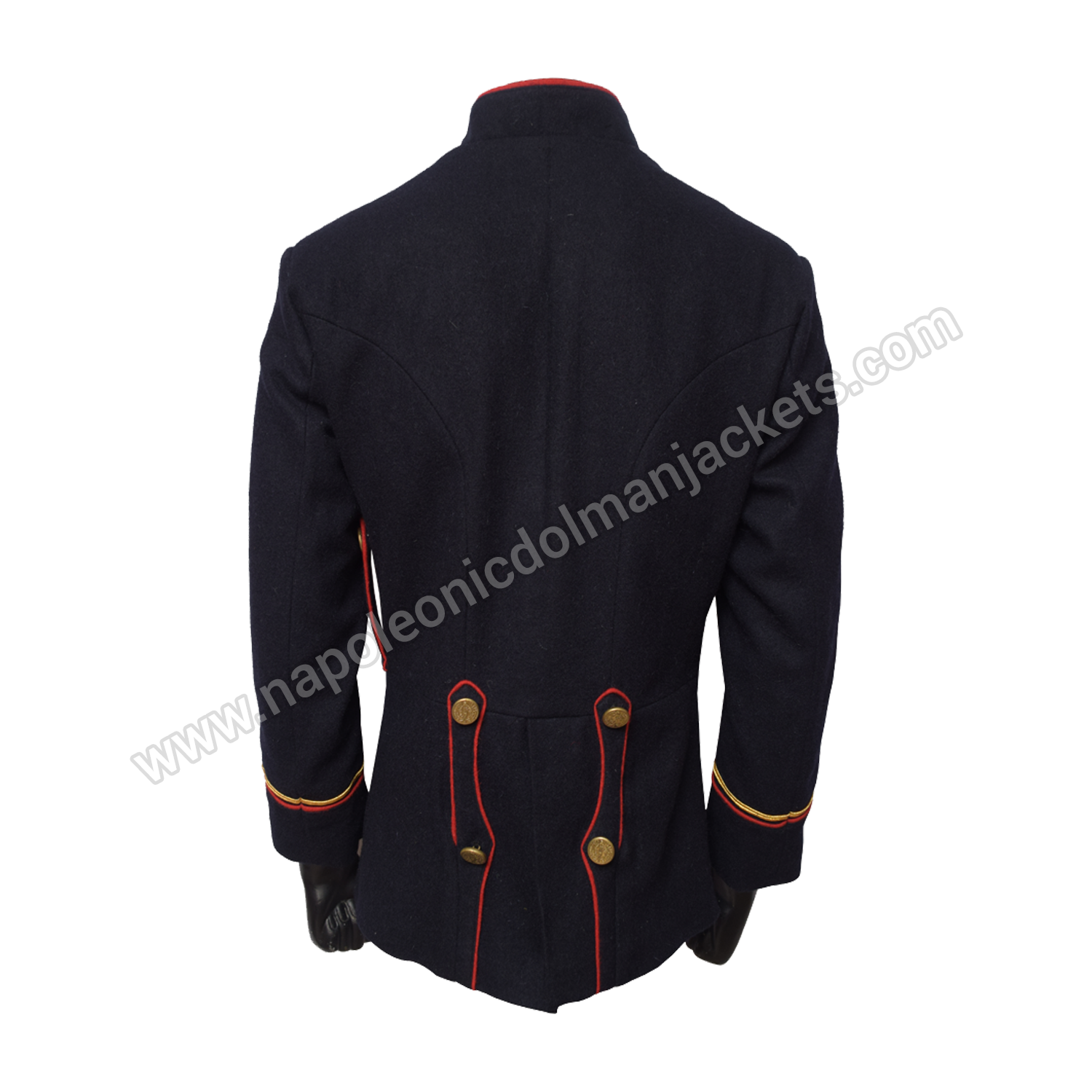 Napoleonic Full Dark Blue Hussar Jacket back view