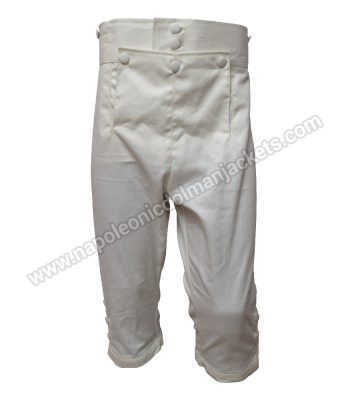 British Short Leg Off-White Cotton Trousers 1803-1815